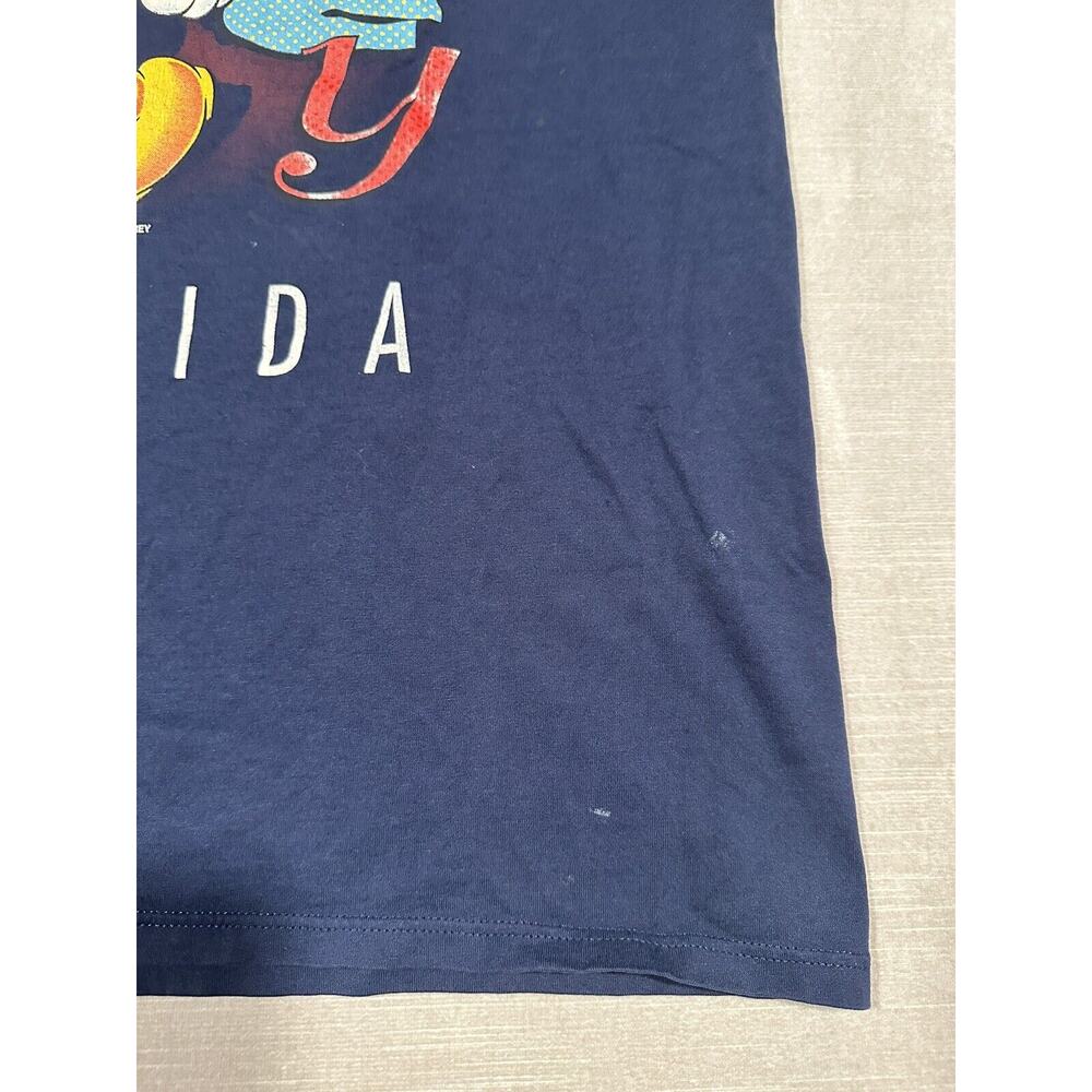 Vintage Walt Disney Mickey Mouse Florida Velva Sheen T-Shirt Size XL USA Blue - Picture 6 of 9